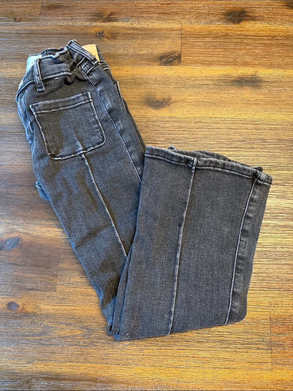 Abercrombie Kids Black high rise flare-Leg Jeans